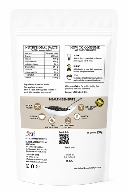 Premium Chia Seeds-250g