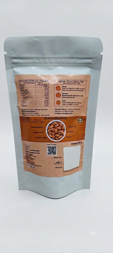 Premium Californian Almonds – 100g