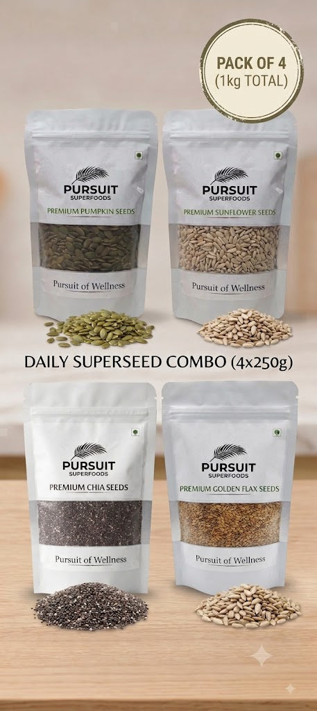Daily 4-in-1 Superseed Powerhouse (Chia, Pumpkin, Sunflower, Flax - 250g Each)