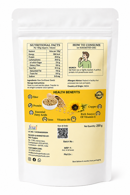 Premium Sunflower Seeds – 250g